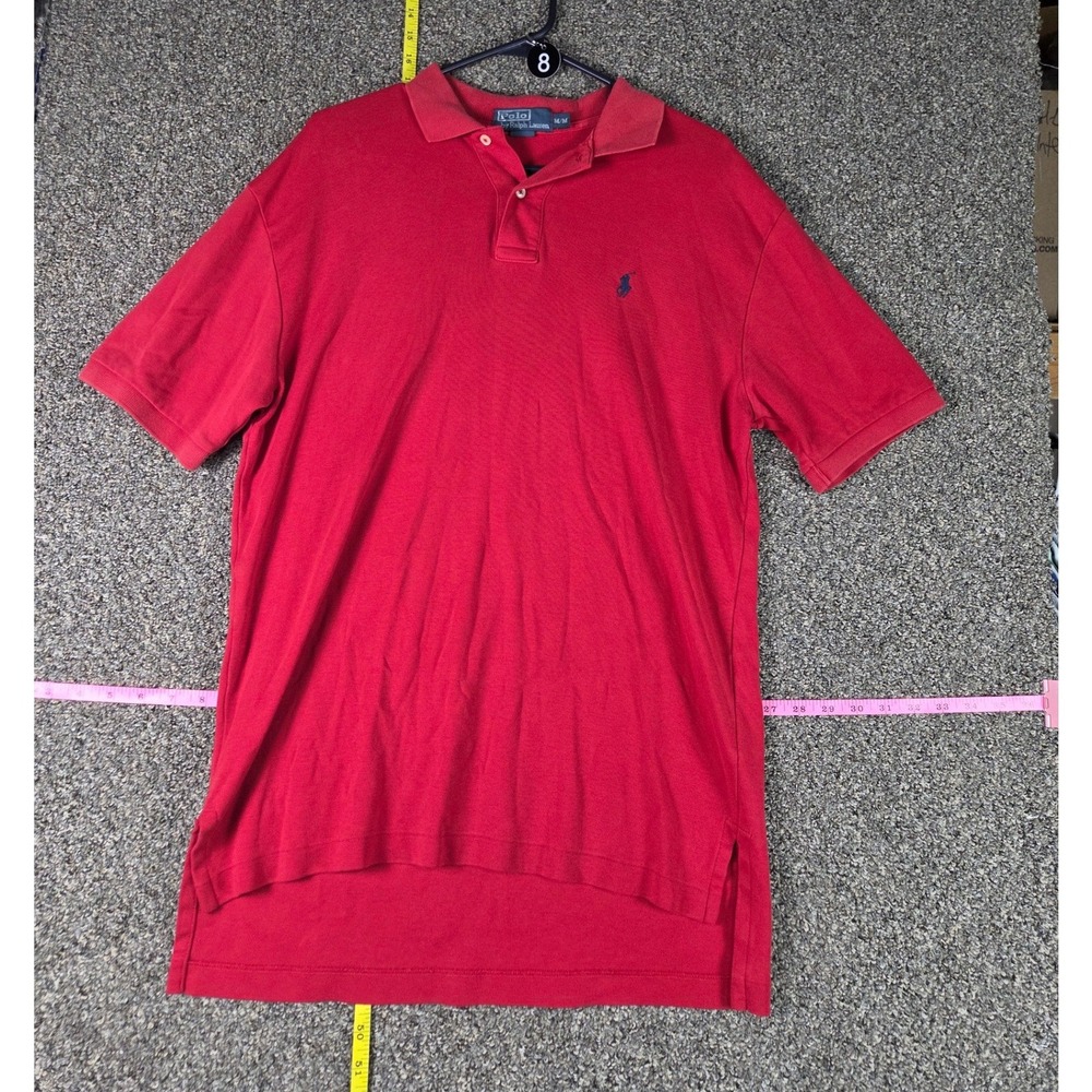 Polo Ralph Lauren Polo Shirt Mens Medium Red Short Sleeve Pique Pony Logo